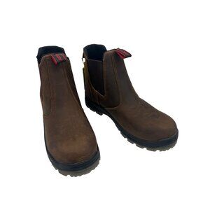 Sureway SW600CP Men’s Size 10 Brown Slip‑On Work Boots Leather Unworn